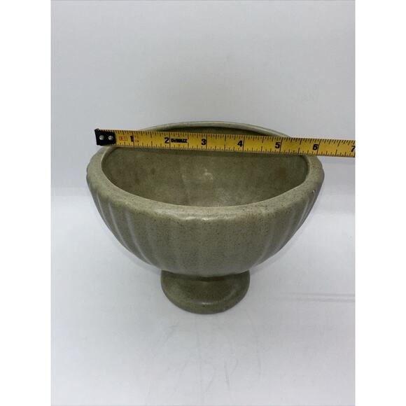 Vintage MCM Haeger Green 5" Pedestal Bowl Planter Vase - Picture 4 of 5